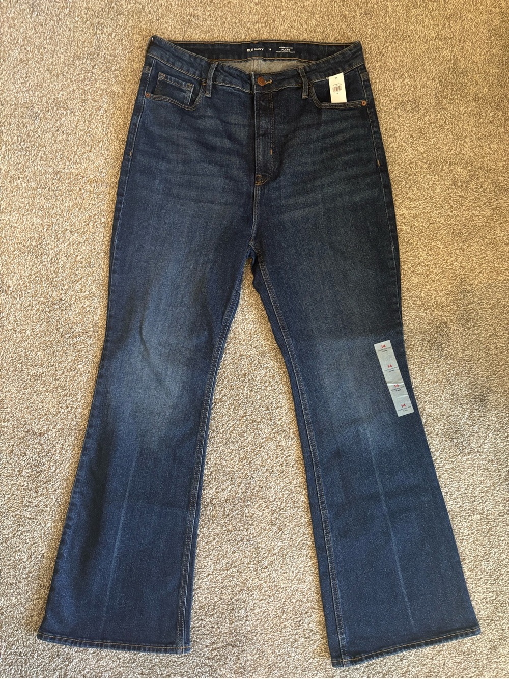 29.  Old Navy Higher High Rise Dark Wash Flare Jeans